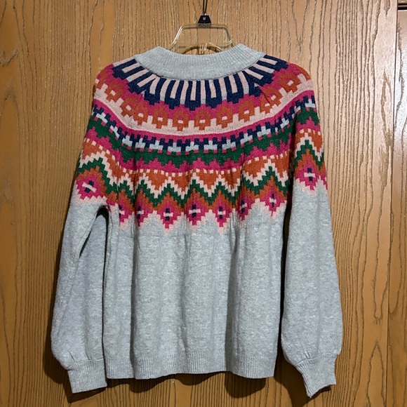 Maurices Multicolor Patterned Crew Neck Sweater - Picture 6 of 9